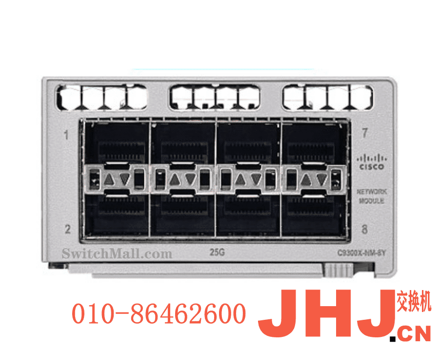 C9300X-NM-8Y=  Catalyst 9300 8 x 25G/10G/1G multi-rate SFP Network Module, spare