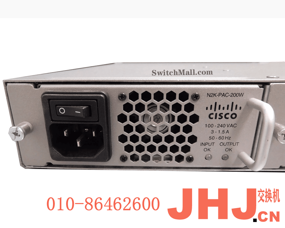 N2K-PAC-200W(=)  Cisco Nexus 2148T FEX 1GE 200W Power supply (Std airflow, port side exhaust), spare