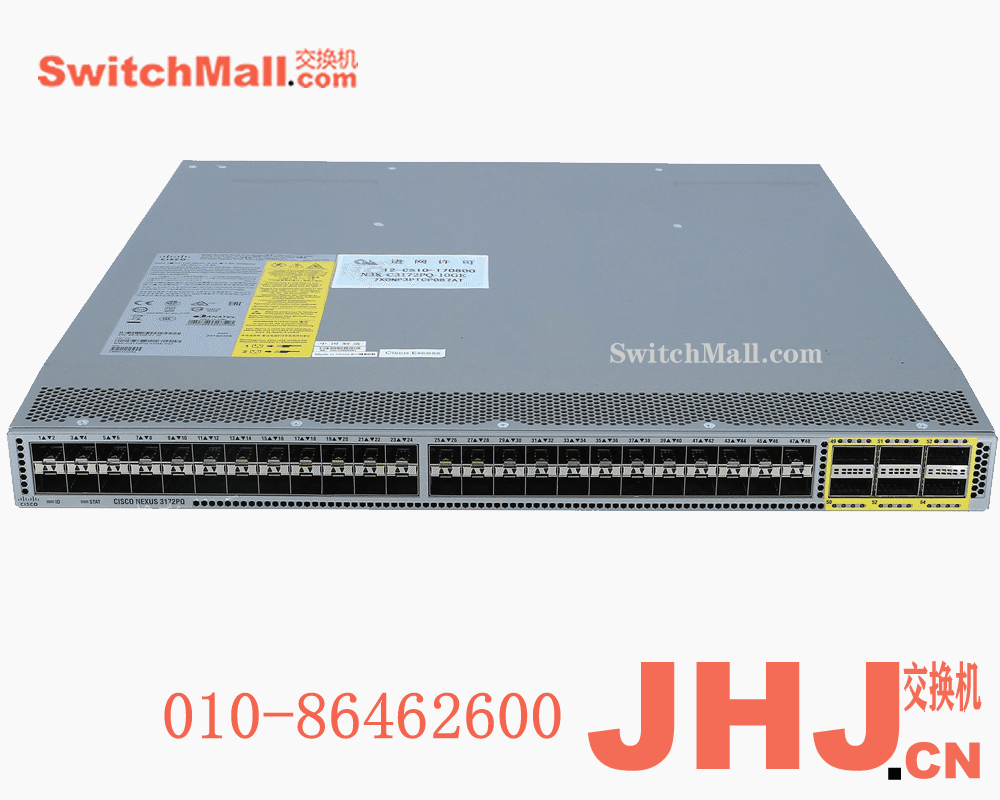 N3K-C3172PQ-10GE  Nexus 3172PQ, 48 SFP+ and 6 QSFP+ ports