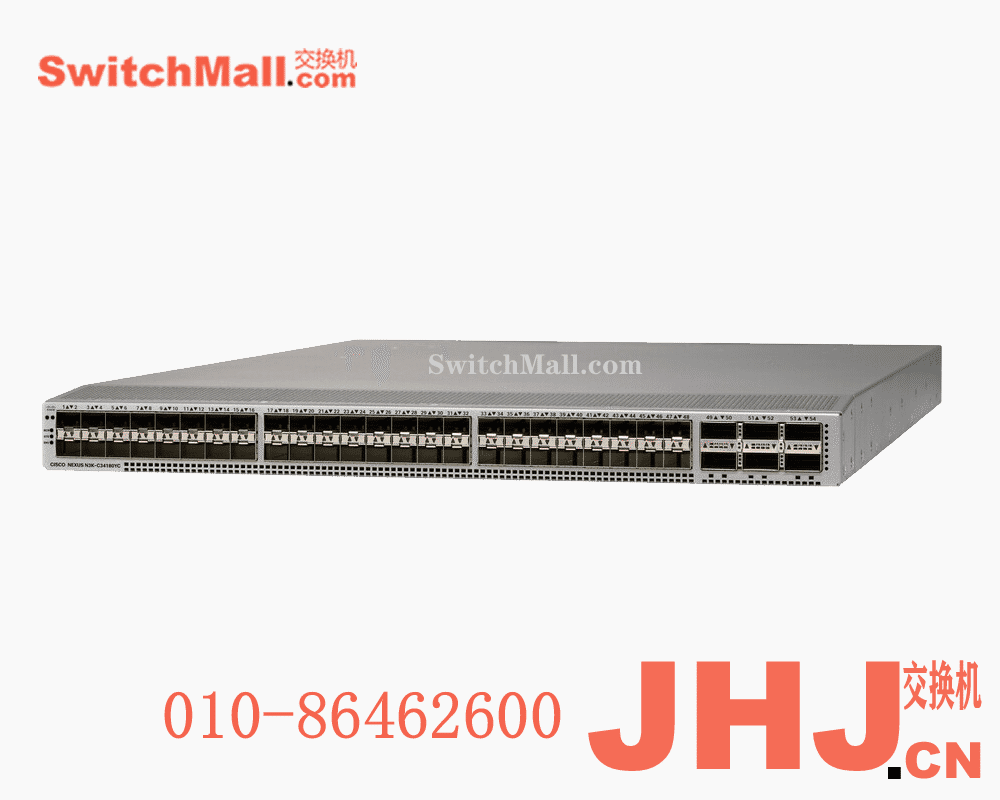 N3K-C34180YC  Nexus 34180YC programmable switch, 48 10/25G SFP and 6 40/100G QSFP28 ports