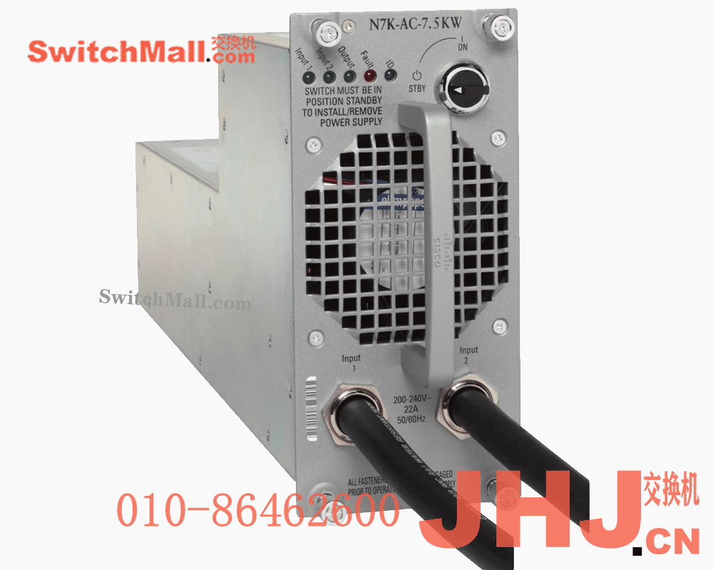 Cisco N7K-AC-7.5KW-INT |思科7500W电源模块|N7K-AC-7.5KW-INT|思科交换机电源|Cisco Nexus 7000 7.5kW AC Power Supply Module International (Cable Included)