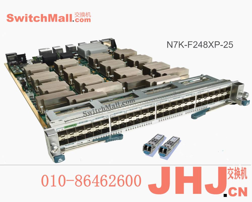 Cisco N7K-F248XP-25=|思科48个1G/10G SFP/SFP+端口扩展卡业务模块| N7K-F248XP-25 |思科数据中心交换机扩展模块线卡|Nexus 7000 – F2-Series 48 Port 1G/10G Ethernet Module, SFP/SFP+ (and spare)