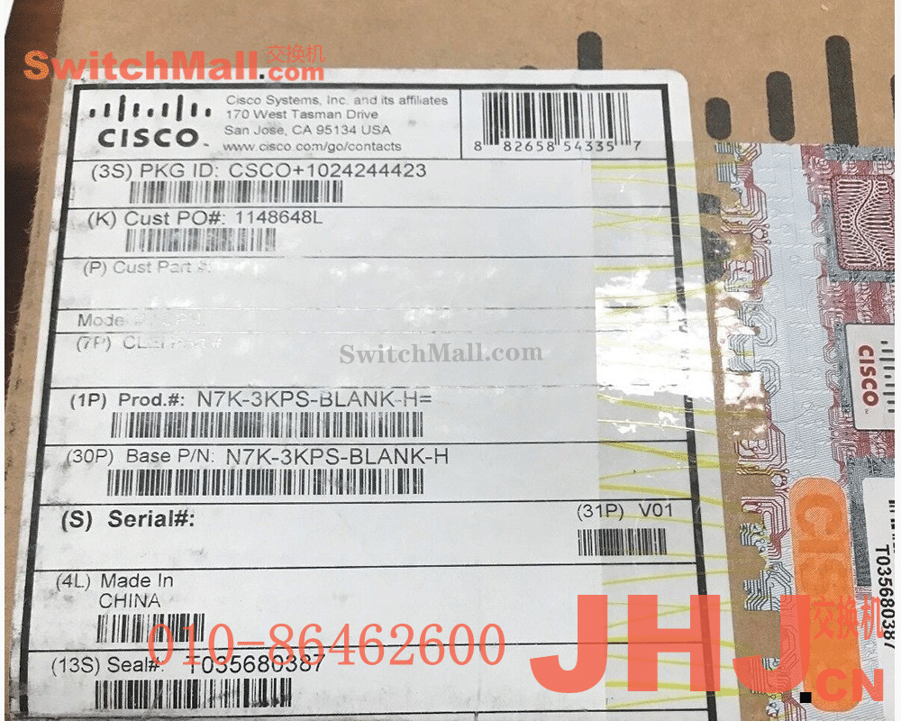 N7K-3KPS-BLANK-H=  | 思科 Nexus 18槽位机箱电源空挡板 | Cisco  N7K-3KPS-BLANK-H ,思科数据中心交换机配件|  Cisco Nexus 7000 Series 3 KW Power Supply Blank Slot Cover with Handle