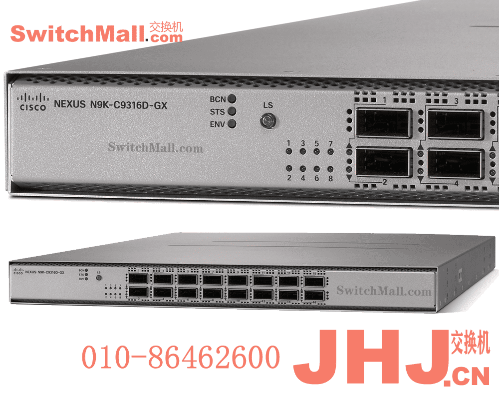 N9K-C9316D-GX | 思科Nexus 9300系列脊交换机 16个 400/100G QSFP-DD | Cisco N9K-C9316D-GX |思科数据中心-低时延交换机| Nexus 9316D Spine switch with 16p 400/100G QSFP-DD