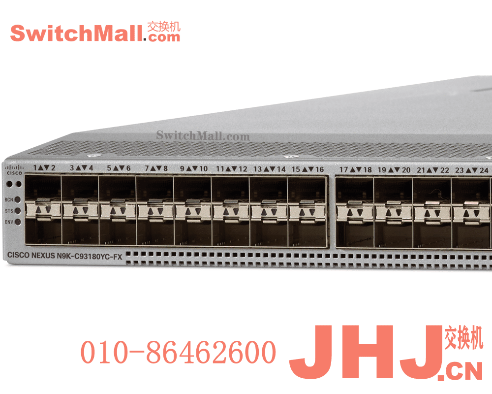 N9K-C93180YC-FX-24 | 思科Nexus 9300系列24个1/10G/25G SFP 和6个 40G/100G QSFP28端口  | Cisco N9K-C93180YC-FX-24  |Cisco Nexus 9000 fixed with 24p 1/10G/25G SFP and 6p 40G/100G QSFP28