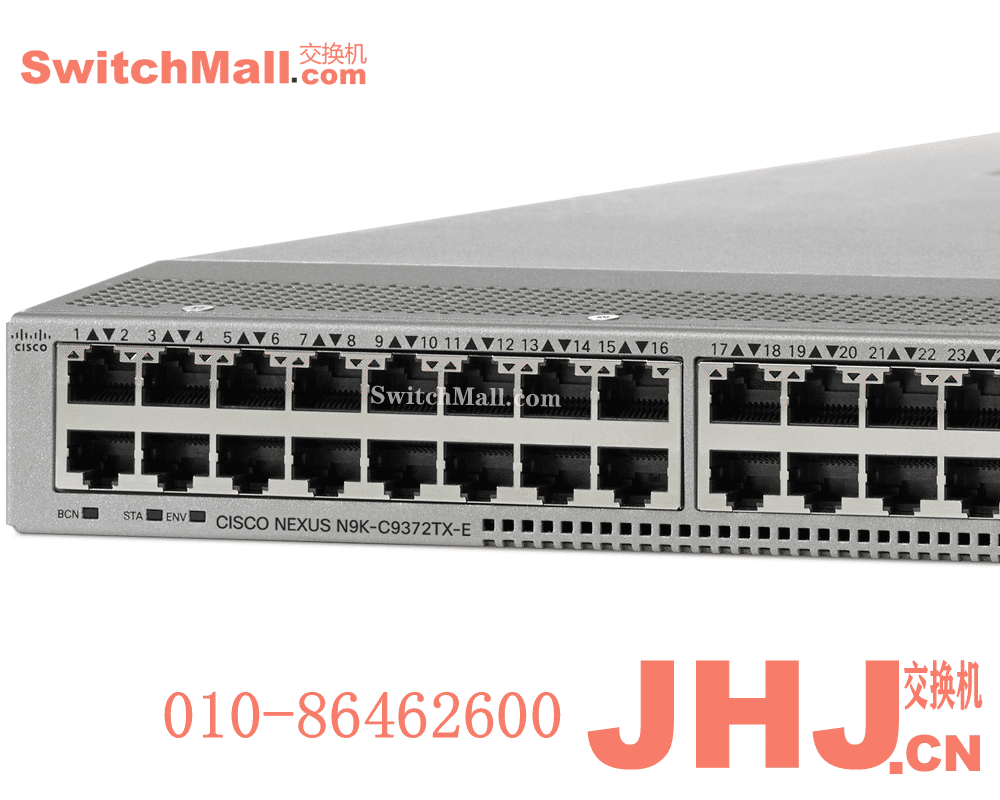 N9K-C9372TX-E |思科数据中心交换机Nexus 9300系列 |Cisco N9K-C9372TX-E | 48个万兆电口,6个40G QSFP 端口|Nexus 9300 with 48p 100M/1/10G-T and 6p 40G QSFP+