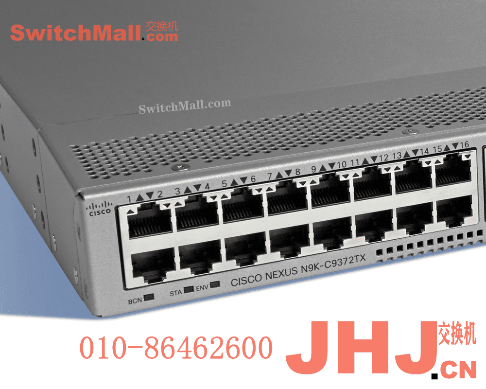 N9K-C9372TX |思科数据中心交换机Nexus 9300系列 |Cisco N9K-C9372TX | 48个万兆电口,6个40G QSFP 端口|Nexus 9300 with 48p 100M/1/10G-T and 6p 40G QSFP+