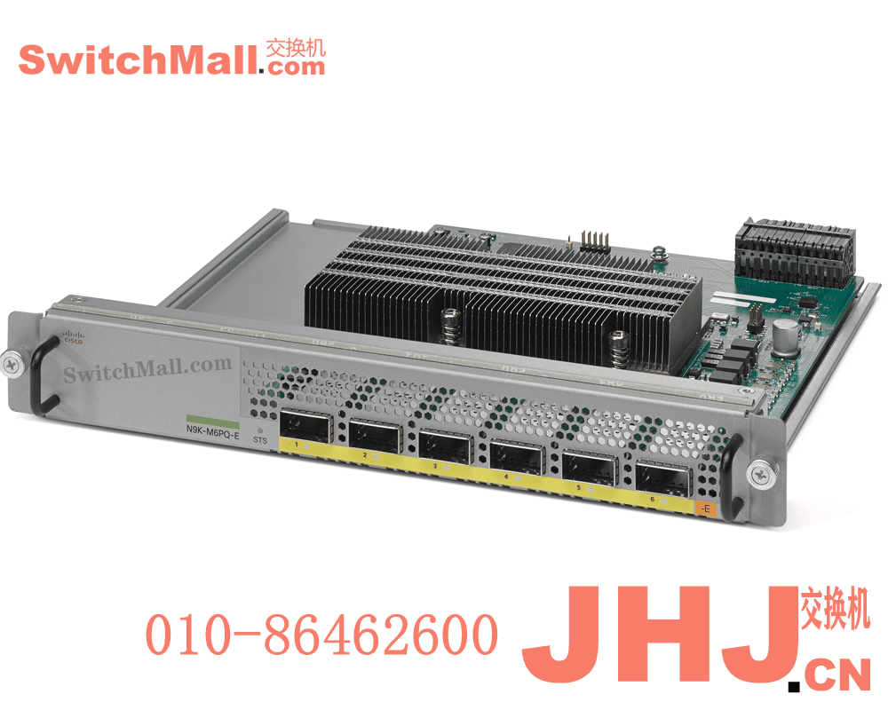 N9K-M6PQ-E  | 思科数据中心交换机Nexus 9300 上行模块卡 | Cisco N9K-M6PQ-E | 6个40G QSFP端口 |Uplink Module for Nexus 9300, 6p 40G QSFP