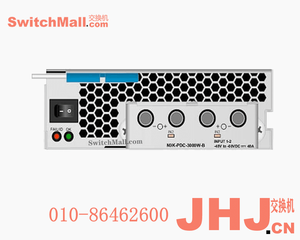 N9K-PAC-3000W-B= |思科Nexus 9500 系列 3000W电源模块 | Cisco N9K-PAC-3000W-B |Cisco Nexus 9500 3000W 200V to 240V AC PS, Port-Side Intake