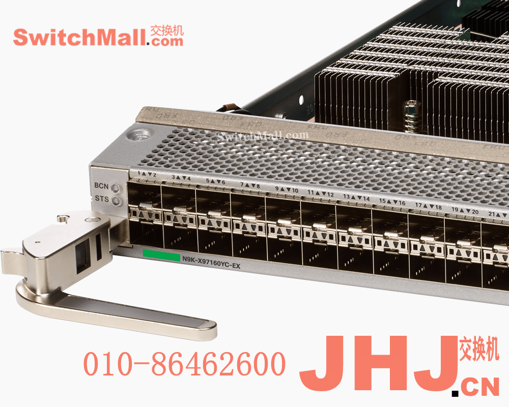N9K-X97160YC-EX= 思科Nexus 9500系列线卡业务板卡云级| Cisco N9K-X97160YC-EX |48个 1/10/25G SFP+端口,4个100G QSFP端口|Cisco Nexus 9500 48p 1/10/25G SFP+ plus 4p 100G QSFP cloud-scale line card