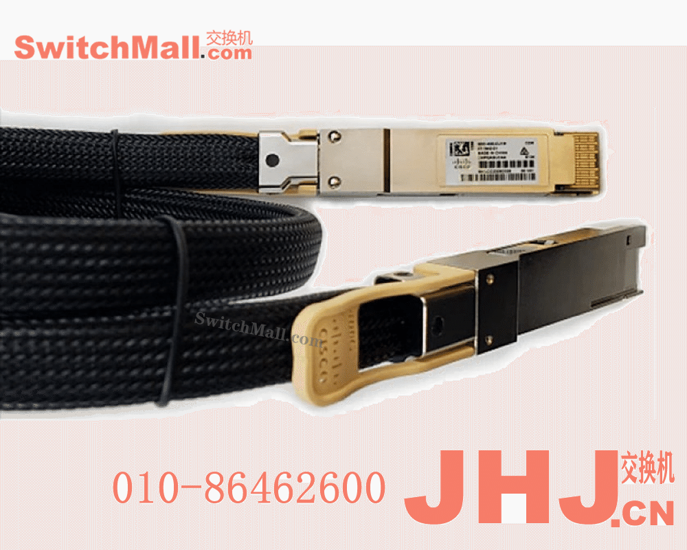 QDD-400-CU1M=  |思科400G铜缆线缆 1米 | Cisco 400G QSFP-DD Cable | Cisco QDD-400-CU1M | 400G QSFP-DD Transceiver, Passive Copper Cable, 1 meters