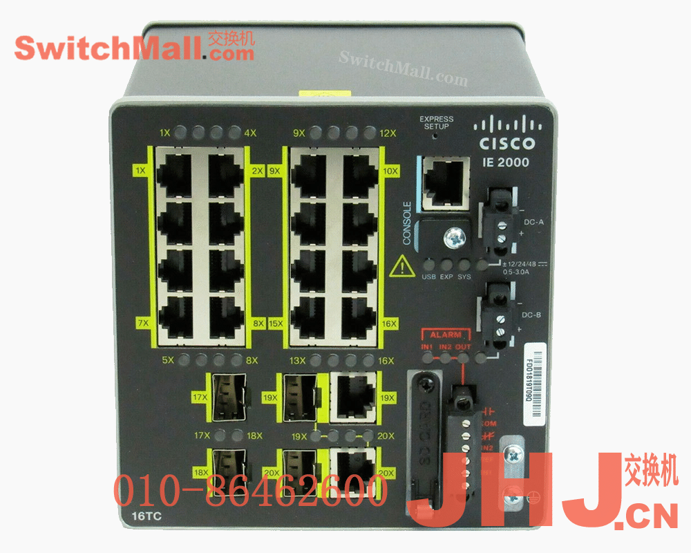 IE-2000-16TC-G-L=  | 思科工业交换机IE2000 16个百兆电口,2个千兆光电复用口2个百兆SFP光口  | Cisco IE-2000-16TC-G-L |  IE2000 with 16FE Copper, 2GE SFP/T and 2FE SFP (Lan Lite)