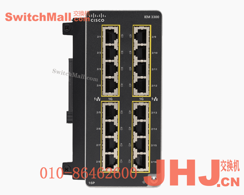 IEM-3300-16P= | 思科工业交换机IE3300系列16个千兆Ge POE/POE+口扩展模块| Cisco  IEM-3300-16P |  Catalyst IE3300 with 16 GE PoE/PoE+ Copper, Expansion Module