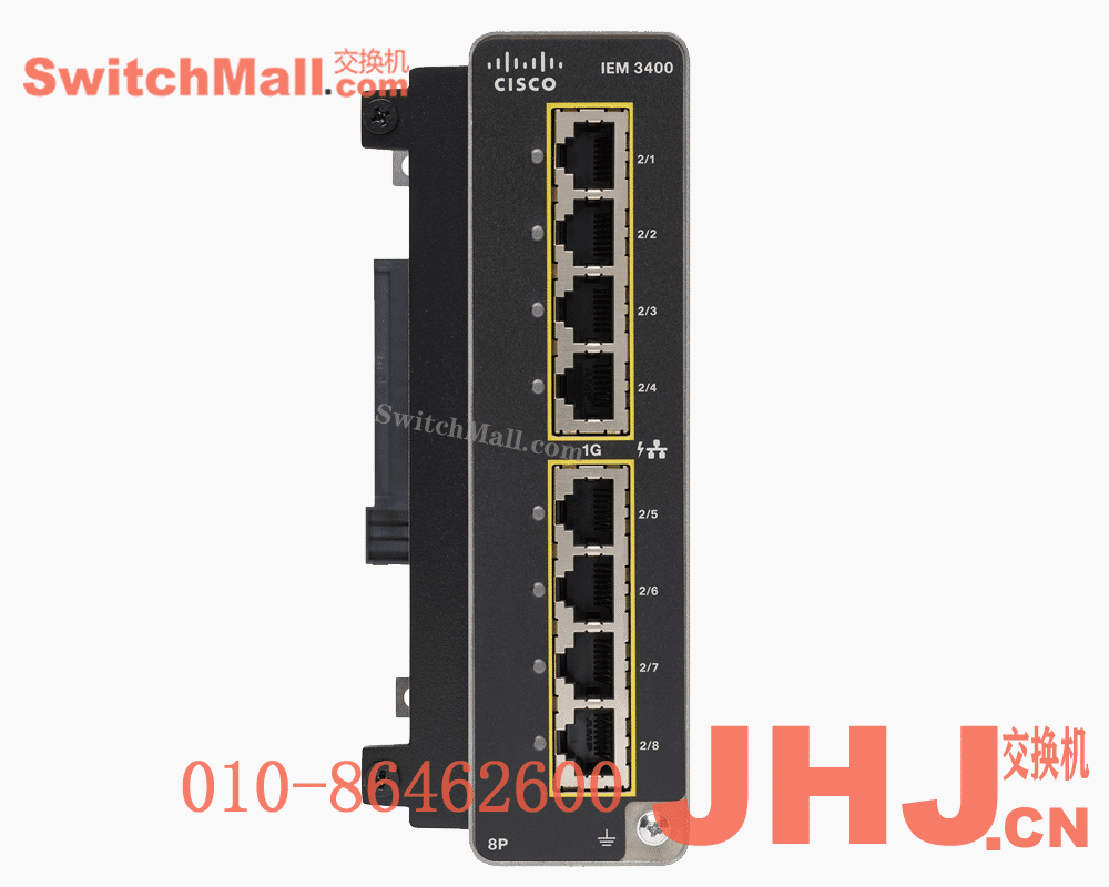 IEM-3400-8P= | 思科工业交换机IE3400系列8个千兆POE/POE+口扩展模块| Cisco IEM-3400-8P |  Catalyst IE3400 with 8 GE Copper PoE/PoE+, Expansion Module