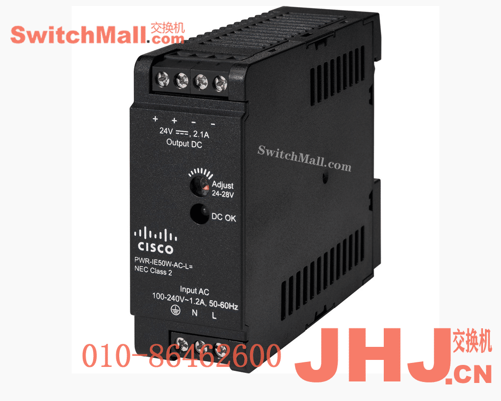 PWR-IE50W-AC-L=  |思科IE 1000系列工业交换机 导轨电源|  Cisco PWR-IE50W-AC-L  |  50W AC to DC power supply