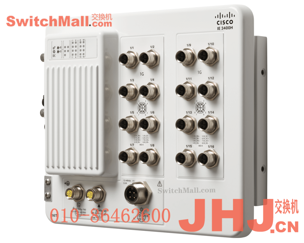 IE-3400H-16T-E= | 思科IE3400H系列IP63-rated防护等级工业交换机 | Cisco IE-3400H-16T-E  | Catalyst IE3400 Heavy Duty 带 16 个 GE M12 接口 |  Catalyst IE3400 Heavy Duty w/ 16 GE M12 interfaces, IP67, Network Essentials
