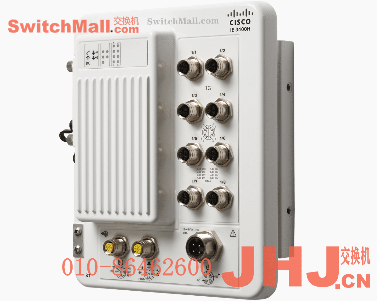 IE-3400H-8T-E= | 思科IE3400H系列IP63-rated防护等级工业交换机 | Cisco IE-3400H-8T-E  | Catalyst IE3400 Heavy Duty 带 8 个 GE M12 接口 | Catalyst IE3400 Heavy Duty w/ 8 GE M12 interfaces, IP67, Network Essentials