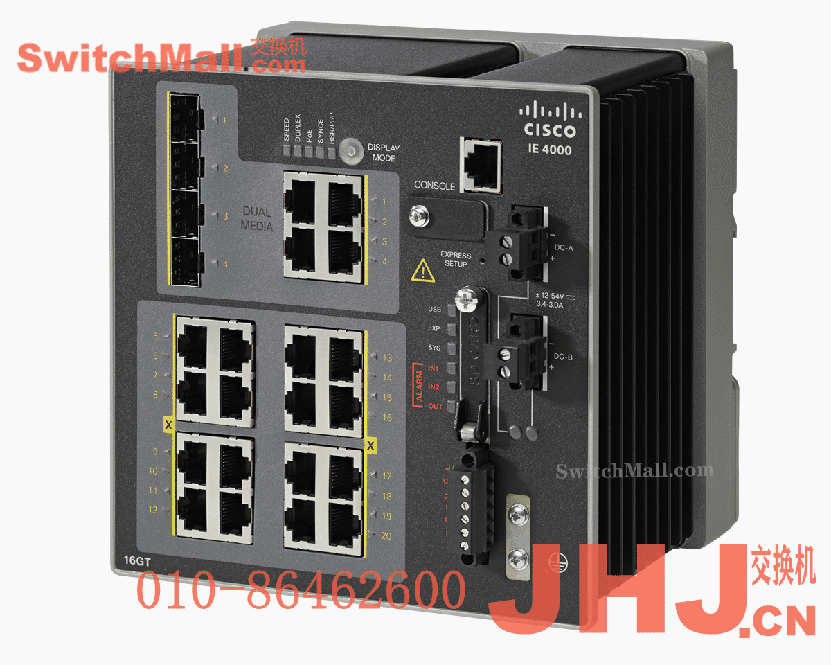 IE-4000-16GT4G-E= | 思科工业交换机IE4000系列| Cisco IE-4000-16GT4G-E | 16个千兆电口和4个千兆光电复用口上行 | IE4000 switch with 16 GE Copper and 4 GE combo uplink ports